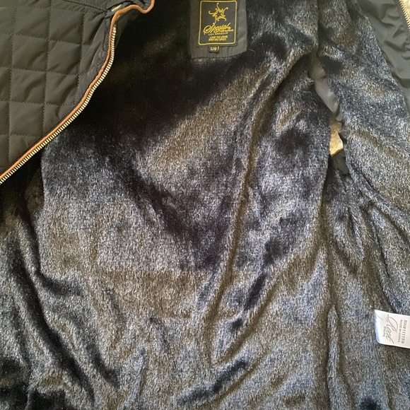 Black Quilted Vest with Tan Trim - Picture 7 of 13